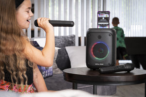 Vocal-Star VS-275 Portable Bluetooth Karaoke Machine With 2 Wireless Microphones