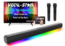 VS-VOCALBAR Karaoke Machine & Soundbar With 2 UHF Wireless Microphones & Light Effects
